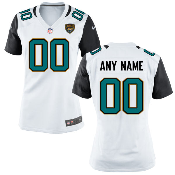 Nike Jacksonville Jaguars Customized White Stitched Women's NFL Jersey